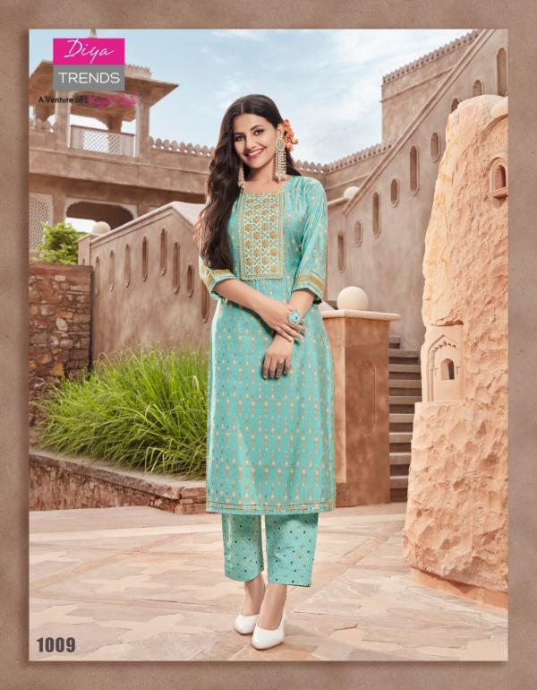 Goldy 1 Excluisve Wear Cotton Embroidery Kurti With Pant Collection